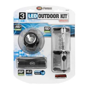 3PC LED FLASHLIGHT & LANTERN