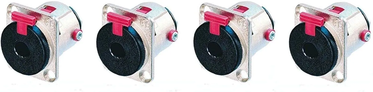 4 Geniune Neutrik NJ3FP6C 1/4 6.35 mm TS or TRS Locking Speaker/Guitar Jack