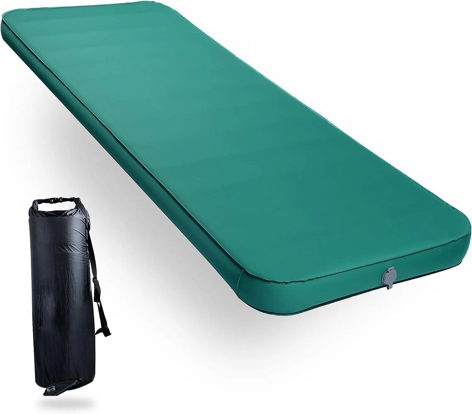 4inch Self-Inflating Sleeping Pad for Camping, Outdoor Large 80”×30” Thick Memory Foam Pads Portable 4 Season Camping Mattress for Tents Car Hiking Sleeping Mat Foldable Guest Bed
