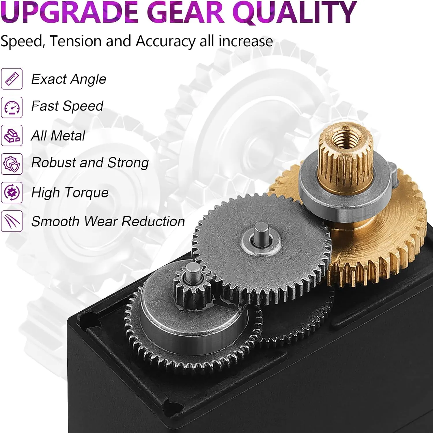 4Pcs MG996R 55G Micro Servo Motor Metal Geared Motor Kit for RC Car Robot Helicopter, Mini Servos for Arduino Project