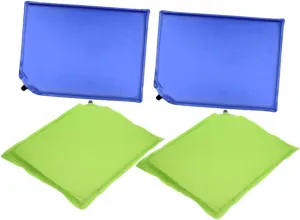 4pcs Self-Inflating Camping Seat Pad Waterproof Outdoor Inflatable Cushions for Hiking Car Airplane Stadium Portable