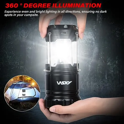 4pcs Solar Camping Lantern-Rechargeable LED Lights,Magnetic Base & Foldable Hanging Hook
