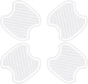4Pcs Universal 3D Carbon Fiber Car Door Handle Paint Scratch Protector Sticker Auto Door Handle Cups Protective Pad(M)
