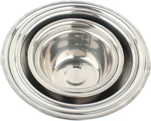 5-pc Stainless Steel Camping Food Bowl Set Large Soup Bowls for Eating Portable Bbq Tableware