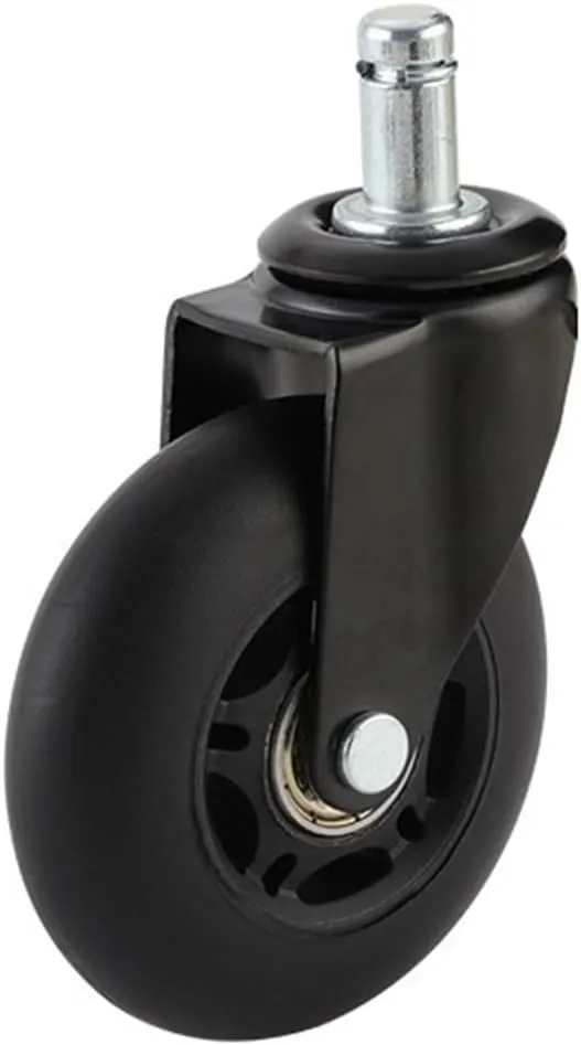 5/3-inch TPR Pole Swivel casters/Push Flat Rubber Shock-Absorbing Wheels/Household Wheel Trailer Wheels, M11x22mm