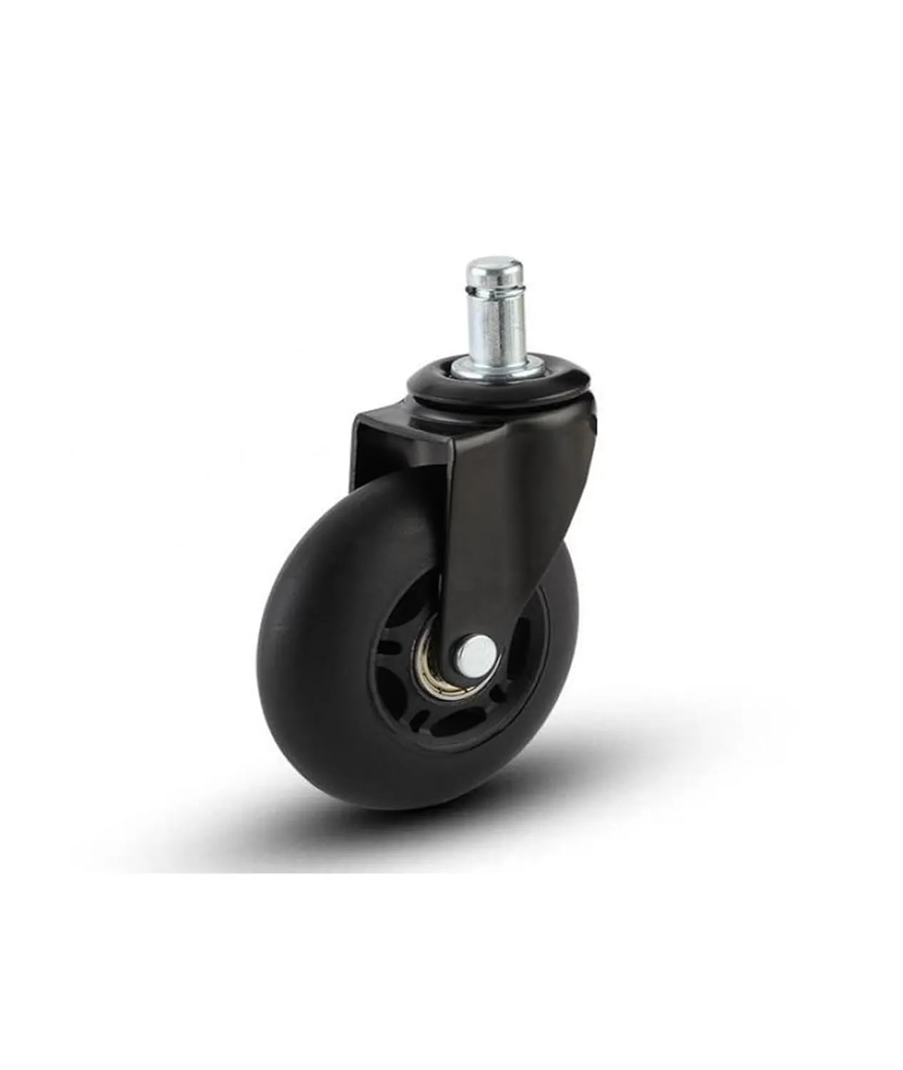 5/3-inch TPR Pole Swivel casters/Push Flat Rubber Shock-Absorbing Wheels/Household Wheel Trailer Wheels