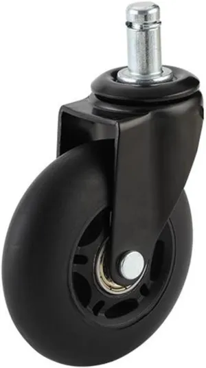 5/3-inch TPR Pole Swivel casters/Push Flat Rubber Shock-Absorbing Wheels/Household Wheel Trailer Wheels