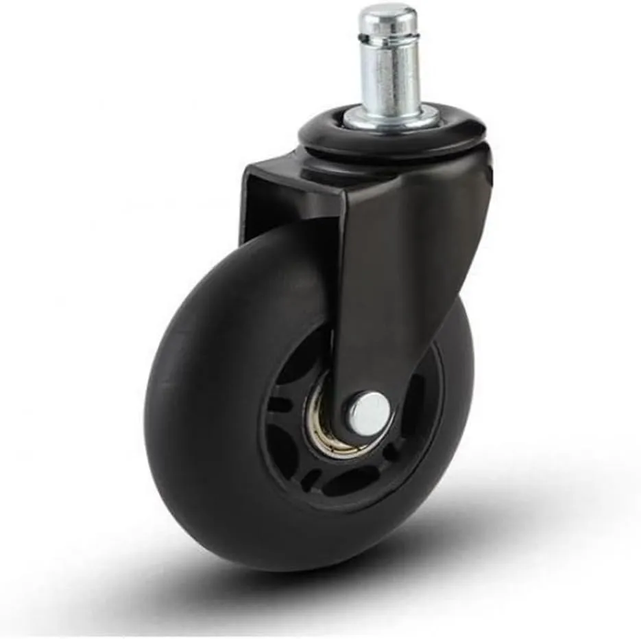 5/3-inch TPR Pole Swivel casters/Push Flat Rubber Shock-Absorbing Wheels/Household Wheel Trailer Wheels
