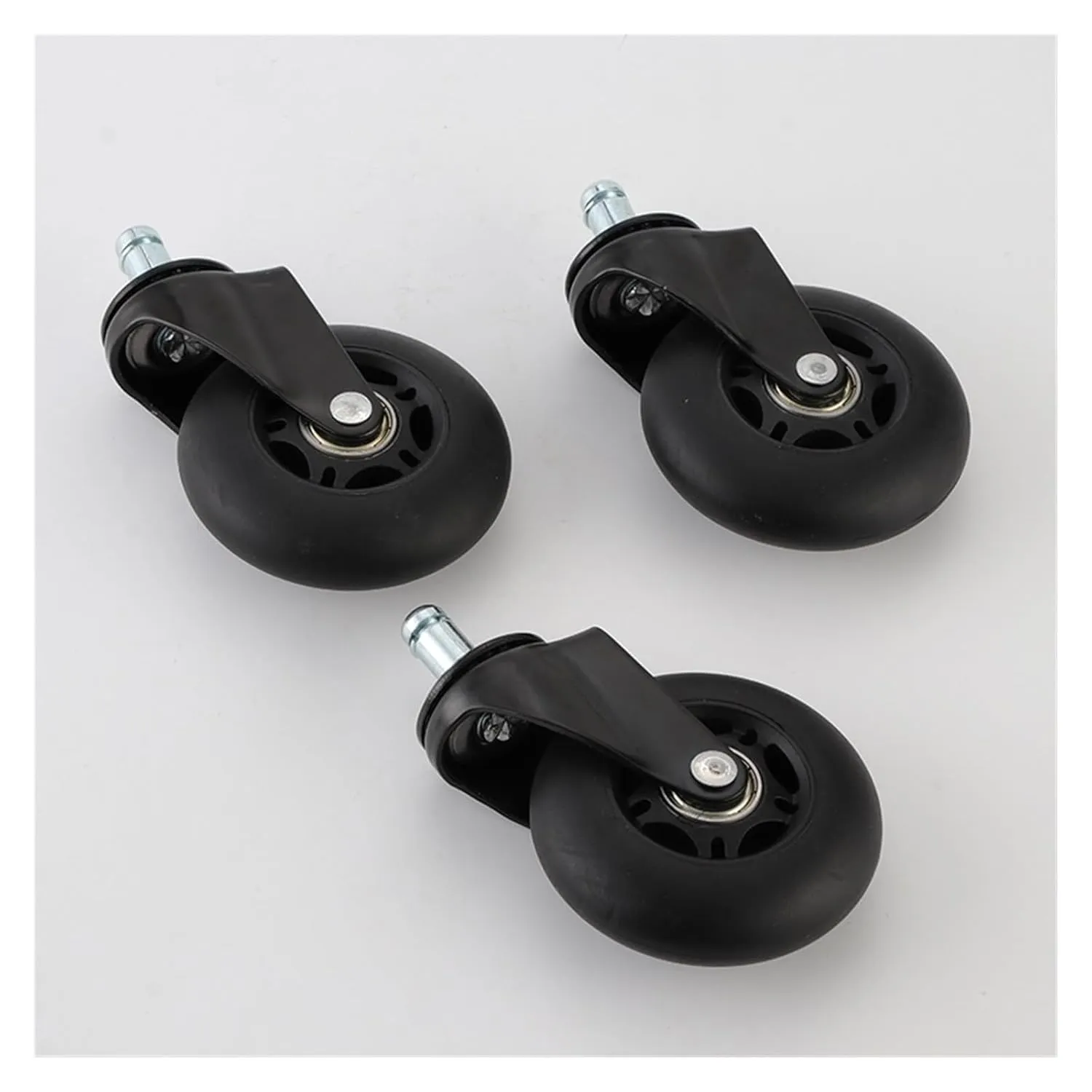5/3-inch TPR Pole Swivel casters/Push Flat Rubber Shock-Absorbing Wheels/Household Wheel Trailer Wheels