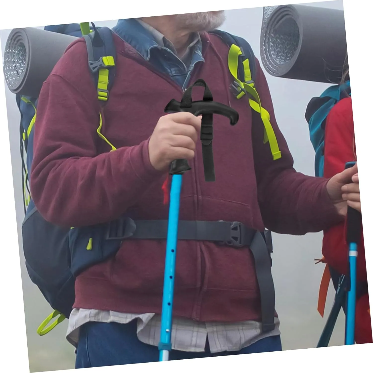 6pcs Trekking Pole Handle Replacement Shaped Grip for Walking Sticks Comfortable Nonskid Design for Hiking Outdoor Adventures Fits Poles Construction