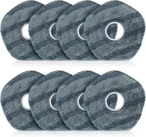 8 Pack Mop Pads Compatible with eufy X10 Pro Omni / X9 Pro Robot Vacuum Cleaner, Spin Cleaning Pads Replacement Accessories Set