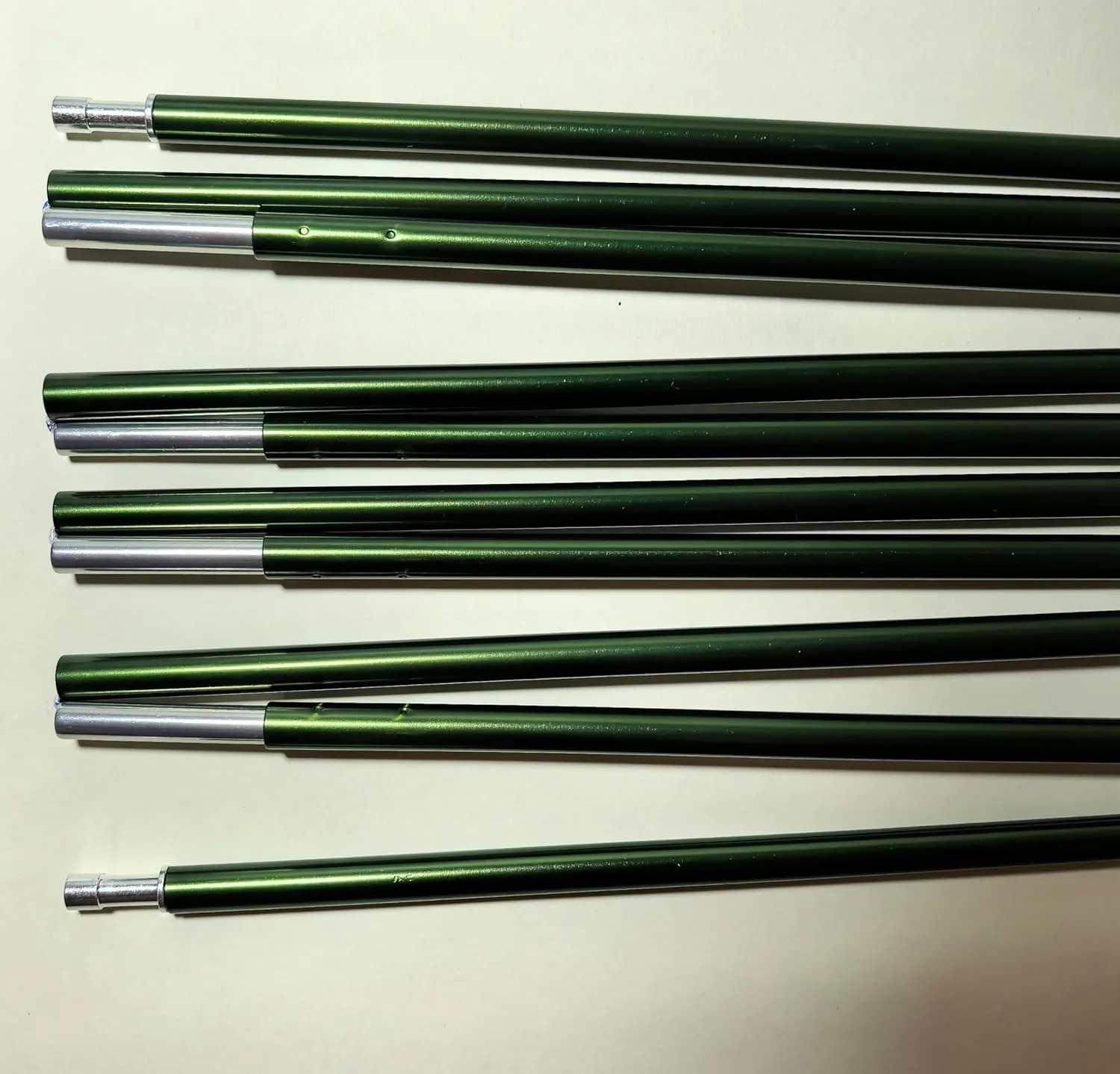 8.5mm 370cm /12.13ft Aluminum Tent Pole Replacement Olive Outdoor Camping Equipment Aluminum Alloy Tent Rod 1-2 Person Spare Tent Accessories Tent Support Accessories