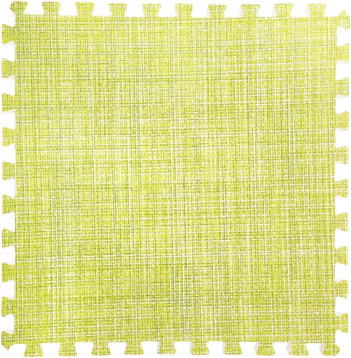 9 Tiles Rattan Floor Mats Interlocking Foam Mats 0.4in Thick Cooling Exercise Equipment Mats for Home Living Room EVA Foam Floor Padding with Border (Green)