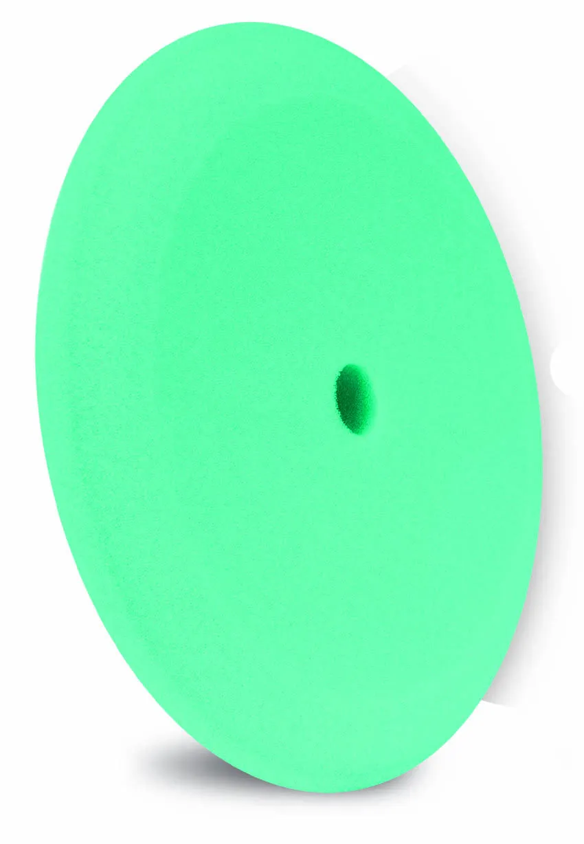 9" US Green Polishing Foam Grip Pad™ with Center Tee, Contour Edge
