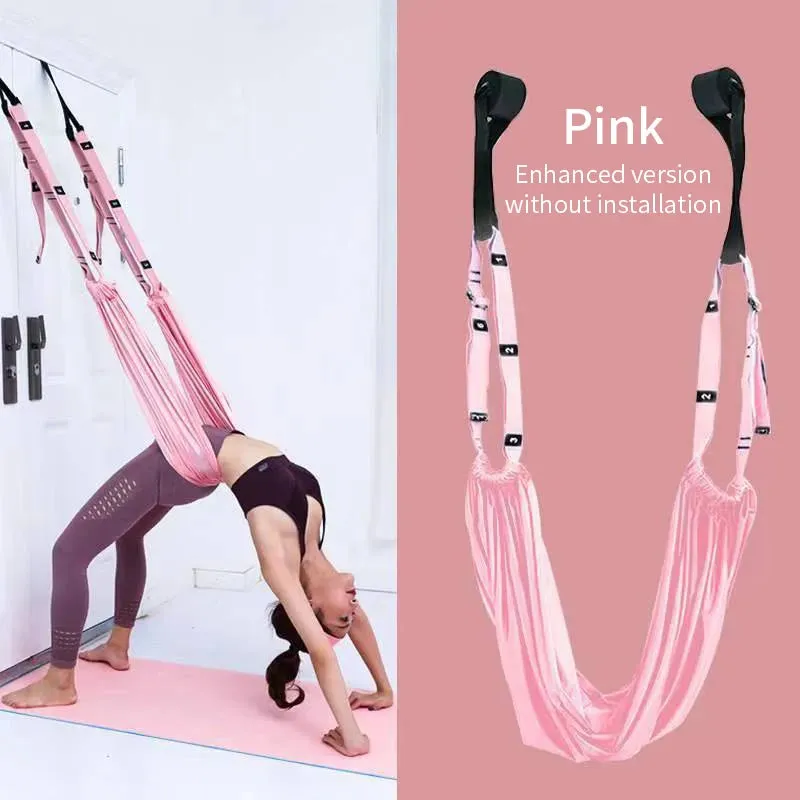 Adjustable Aerial Yoga Strap Hammock Swing Stretching Strap Anti-Gravity Inversion Yoga Hammock Belts Gym Training Device