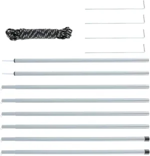 Adjustable Camping Tarp Poles, Tent Poles Tarp Shelter, Support Rod Iron Telescoping Poles Set, Awning Tarpaulin Support, Upright Porch Pole for Beach Shelter, Outdoor Camping Tent, Sunshade