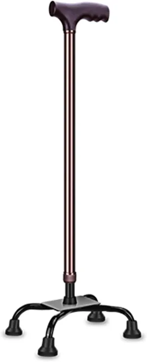 Adjustable Lightweight Cane with Soft Grip Handle, Disabled Elderly Lightweight Non-Slip Walking Sticks Men and Women Hiking Telescopic Crutch Walker ALGFree (Color : Brown, Size : 64~86cm)