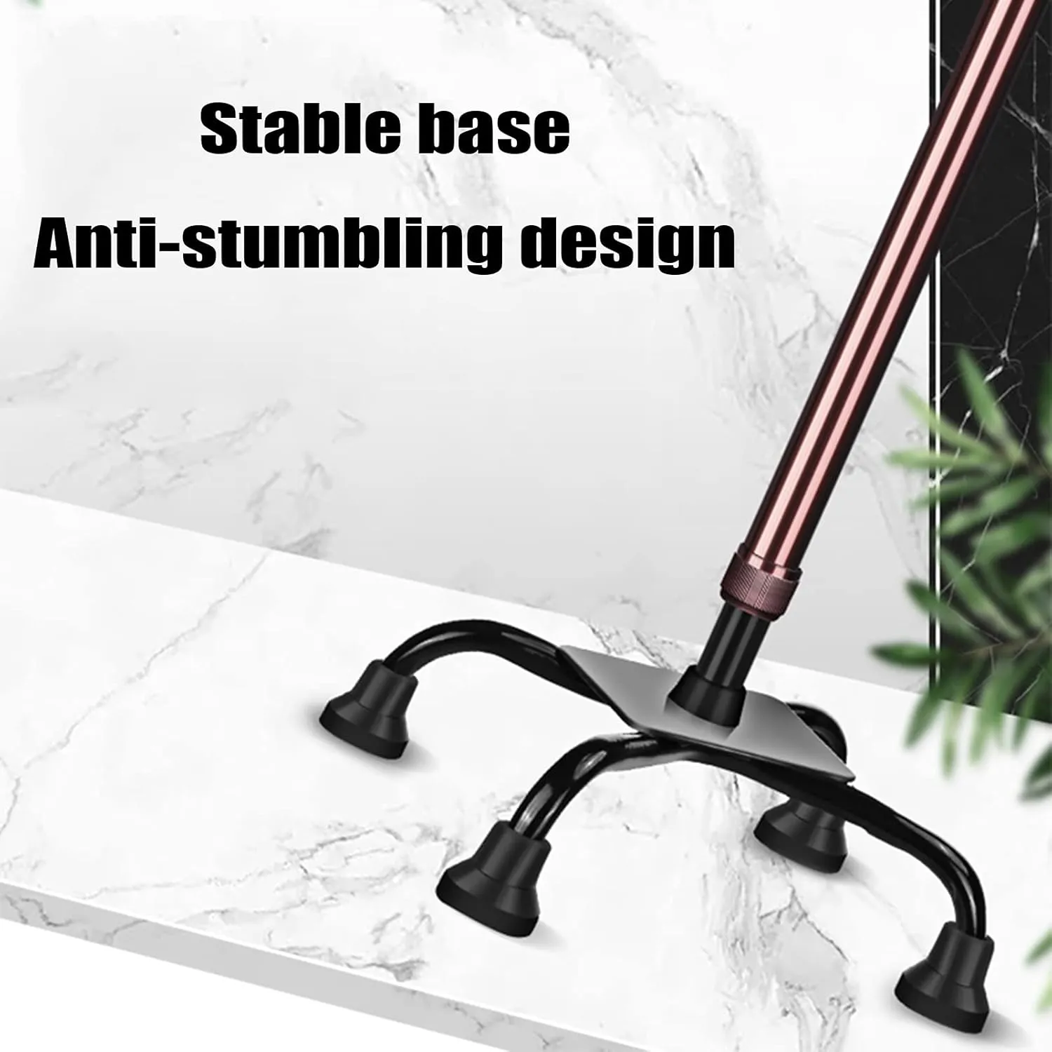 Adjustable Lightweight Cane with Soft Grip Handle, Disabled Elderly Lightweight Non-Slip Walking Sticks Men and Women Hiking Telescopic Crutch Walker ALGFree (Color : Brown, Size : 64~86cm)