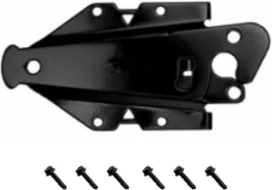 Advantage Industries 5” Stainless-Steel Self-Latching Gate Latch | Vertical Adjustable Striker | Two-Way Spring Latch Entry | Padlock Lockable | Left & Right Reversable | Vinyl/PVC Gates - Black