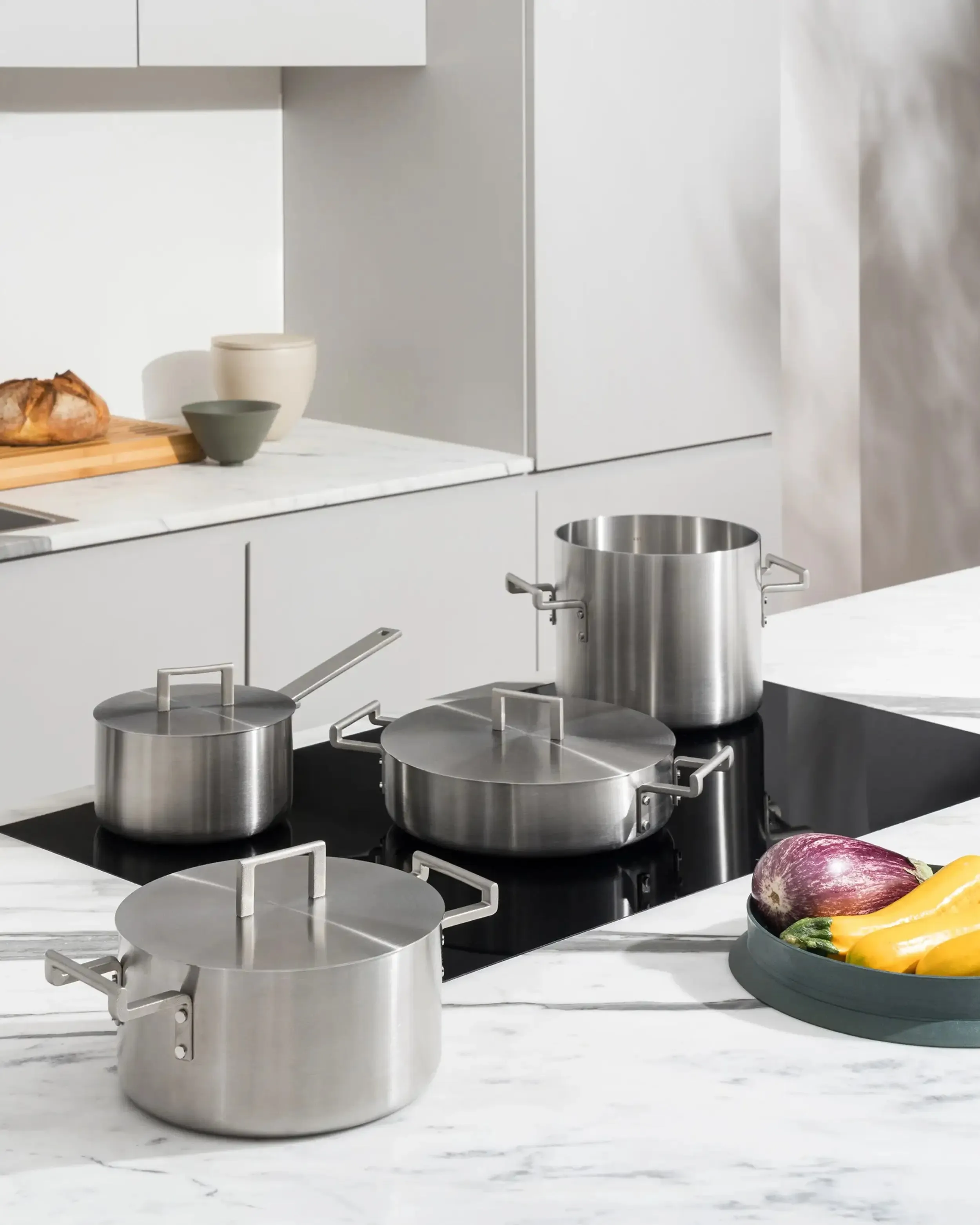 Alessi DC100S7 Convivio cookware set 4 stainless steel