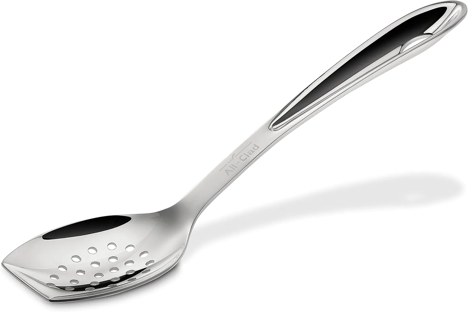 All-Clad Specialty Stainless Steel Kitchen Gadgets Slotted Spoon Kitchen Tools, Kitchen Hacks Silver