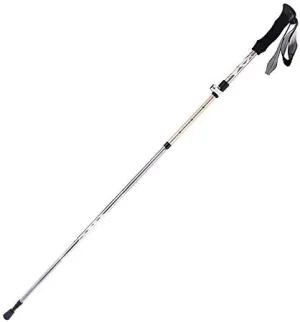 Aluminum Alloy 5-Section Folding Trekking Pole Outer Lock Ultra-Short Light Telescopic Walking Stick,for Hiking Mountaining Camping