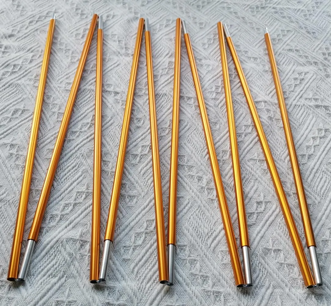 Aluminum Tent Poles Replacement, 9.5mm Camping Tent Rod Tent Poles Repair Kit Tent Support Rod for Camping Aluminum Alloy Bar Tent Pole Accessories (9.5mmx14.86ft)