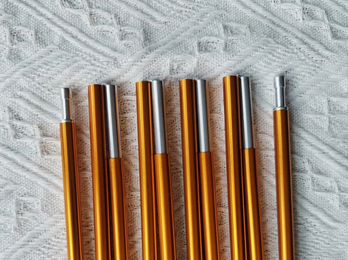 Aluminum Tent Poles Replacement, 9.5mm Camping Tent Rod Tent Poles Repair Kit Tent Support Rod for Camping Aluminum Alloy Bar Tent Pole Accessories (9.5mmx14.86ft)