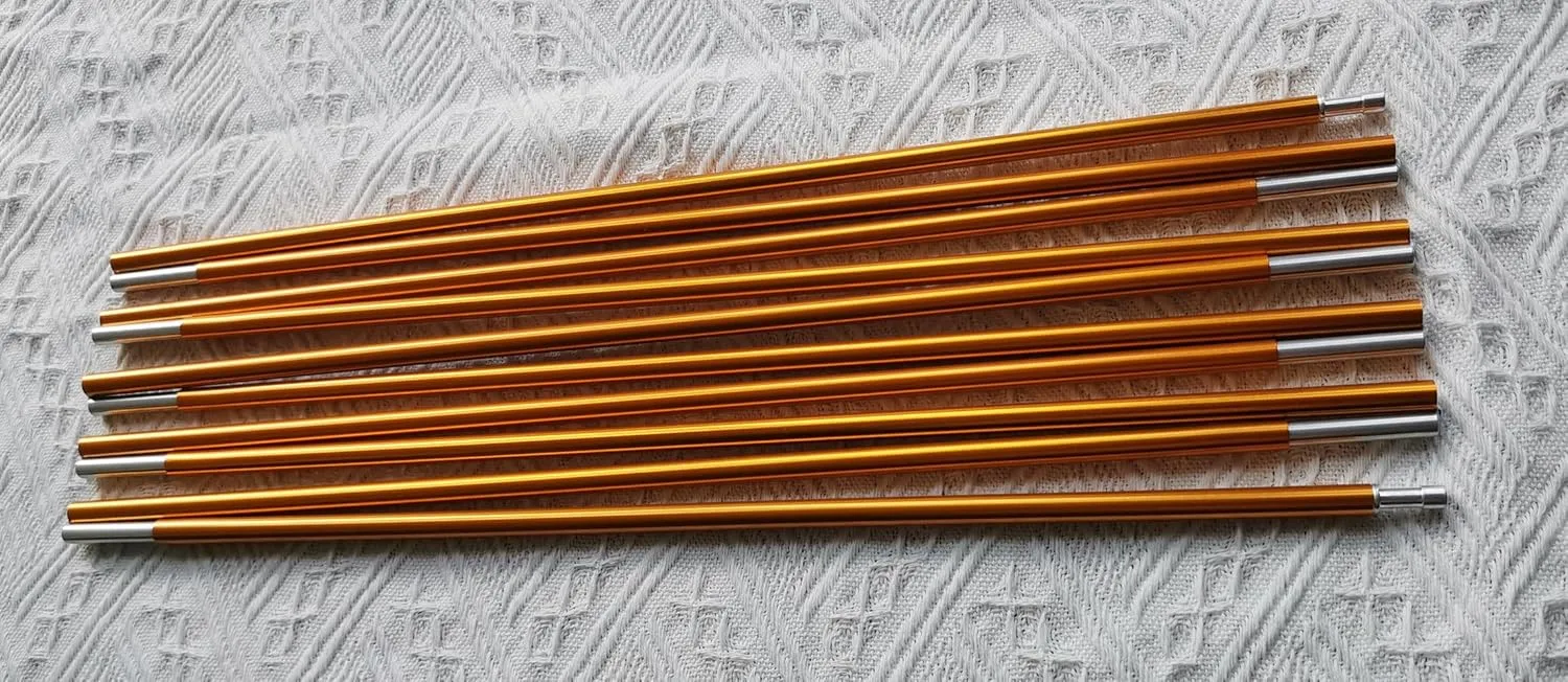 Aluminum Tent Poles Replacement, 9.5mm Camping Tent Rod Tent Poles Repair Kit Tent Support Rod for Camping Aluminum Alloy Bar Tent Pole Accessories (9.5mmx14.86ft)