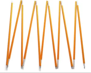 Aluminum Tent Poles Replacement Folding Support Rod Tent Bar Tent Building Awning Frames Kit for Camping Hiking 9.5mm (9.5mmx15.15ft)