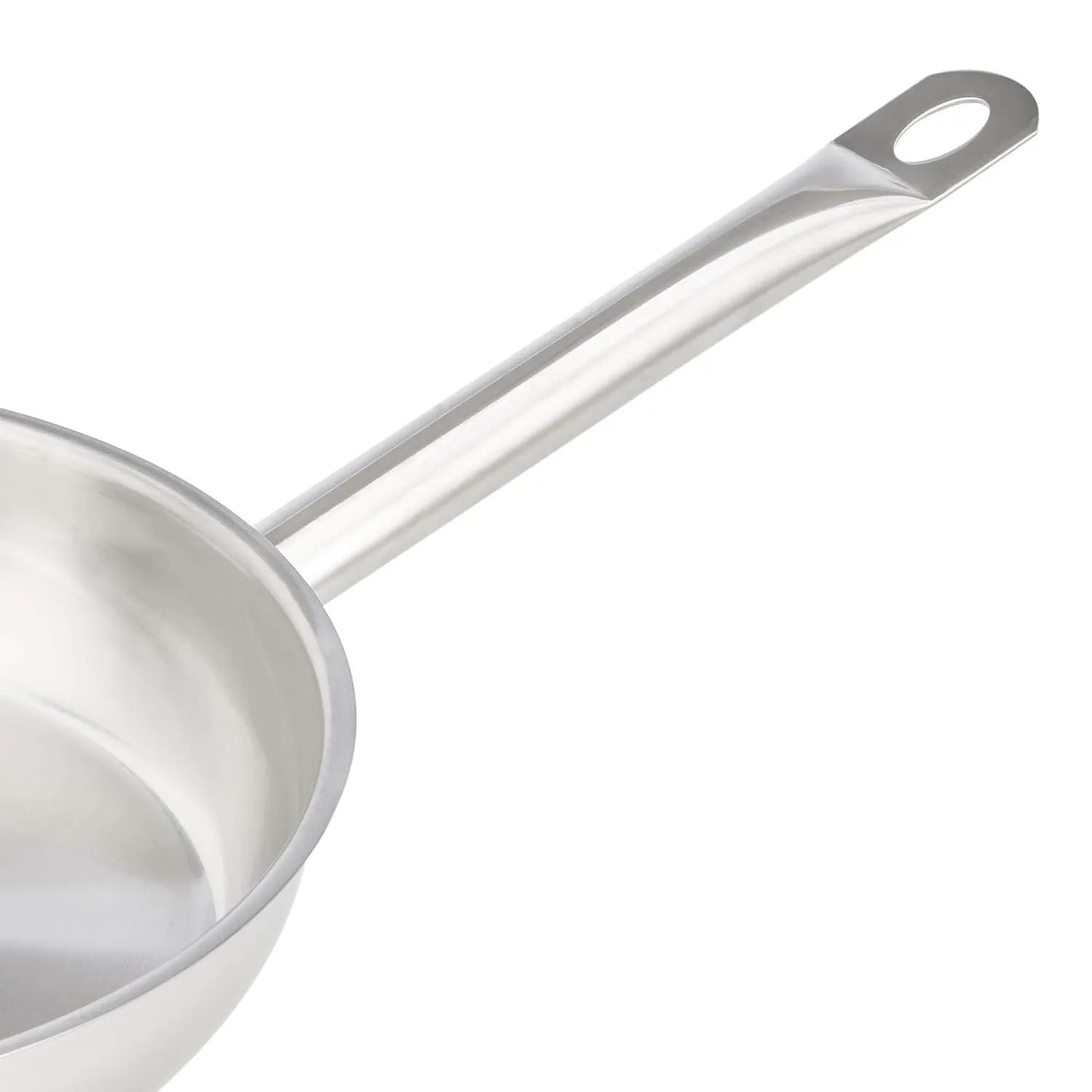 Amazon Basics 3-Piece Stainless Steel Aluminum-Clad Fry Pan Set with 8", 9 1/2", and 12" (Previously AmazonCommercial brand)