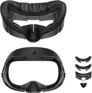 AMVR Face Cover Pad Facial Interface Compatible with Meta/Oculus Quest 3 Accessories, with Soft PU Face Cushion Pad Replacement and Breathable Ice Silk Cotton, NOT Compatible with Meta Quest 3S