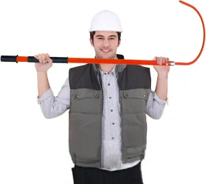 Anti-Electric Shock Rescue Tube，Lifesaving poleInsulated Electrical Rescue Hook, Portable Lightweight Emergency Life-Saving Pull Poles with Non-Slip Handle, Body Lifeguard Rod Kit for Live L