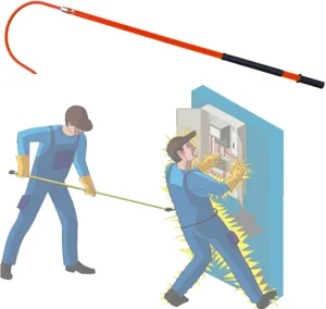 Anti-Electrocution Rescue Hose，Rescue Hook Life-Saving Pull Rod 3.3Ft 4.9Ft 6.6Ft 9.8Feet Insulated Electrical Rescue Hook, Anti Electric Shock Rescue Pole/Safety Electrical Personal Rescue
