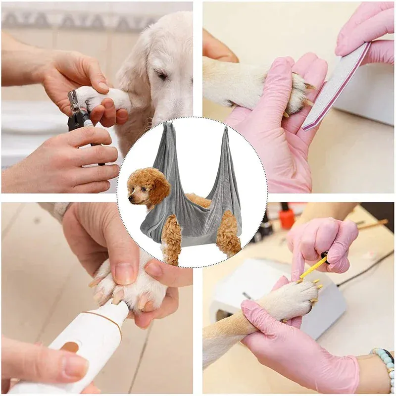 Arnés de Hamaca Colgante de Aseo Portátil para Perros y Gatos, Ayudante de Aseo Respirable, US