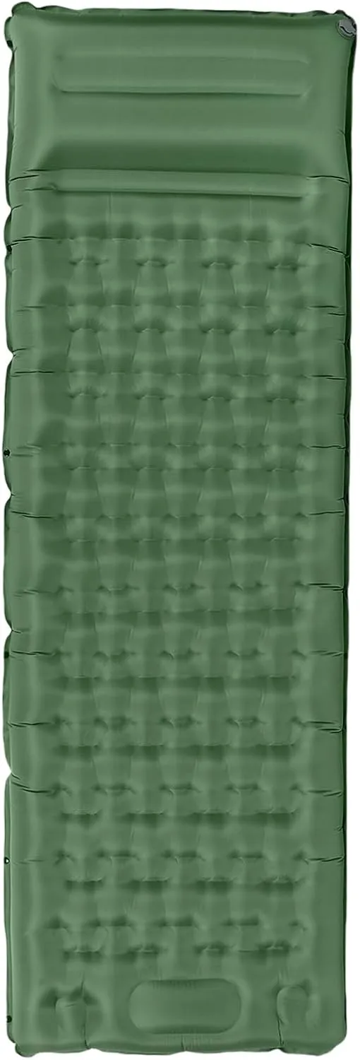 Asixxsix Camping Sleeping Pad, High Density TPU Self Inflating Sleeping Pad with Pillow, Built in Pump and Carry Bag, Camping Mattress Pad for Hiking Tent, Comfortable Design