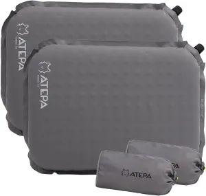 ATEPA Inflatable Stadium Seat Cushion, Self-Inflating Memory Foam Stadium Seats Camping Accessories Chair Pad for Outdoor Airplane Travel Bleacher Patio Backpacking