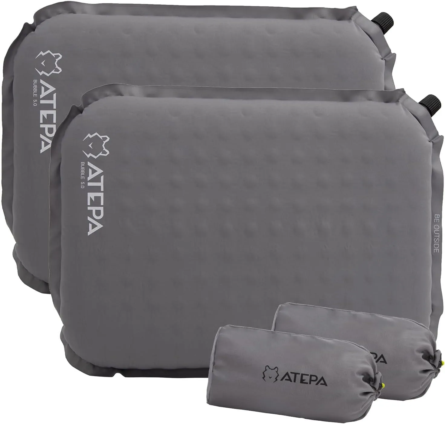 ATEPA Inflatable Stadium Seat Cushion, Self-Inflating Memory Foam Stadium Seats Camping Accessories Chair Pad for Outdoor Airplane Travel Bleacher Patio Backpacking