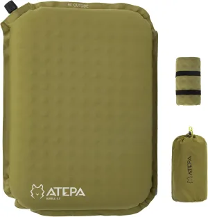 ATEPA Inflatable Stadium Seat Cushion, Self-Inflating Memory Foam Stadium Seats Camping Accessories Chair Pad for Outdoor Airplane Travel Bleacher Patio Backpacking