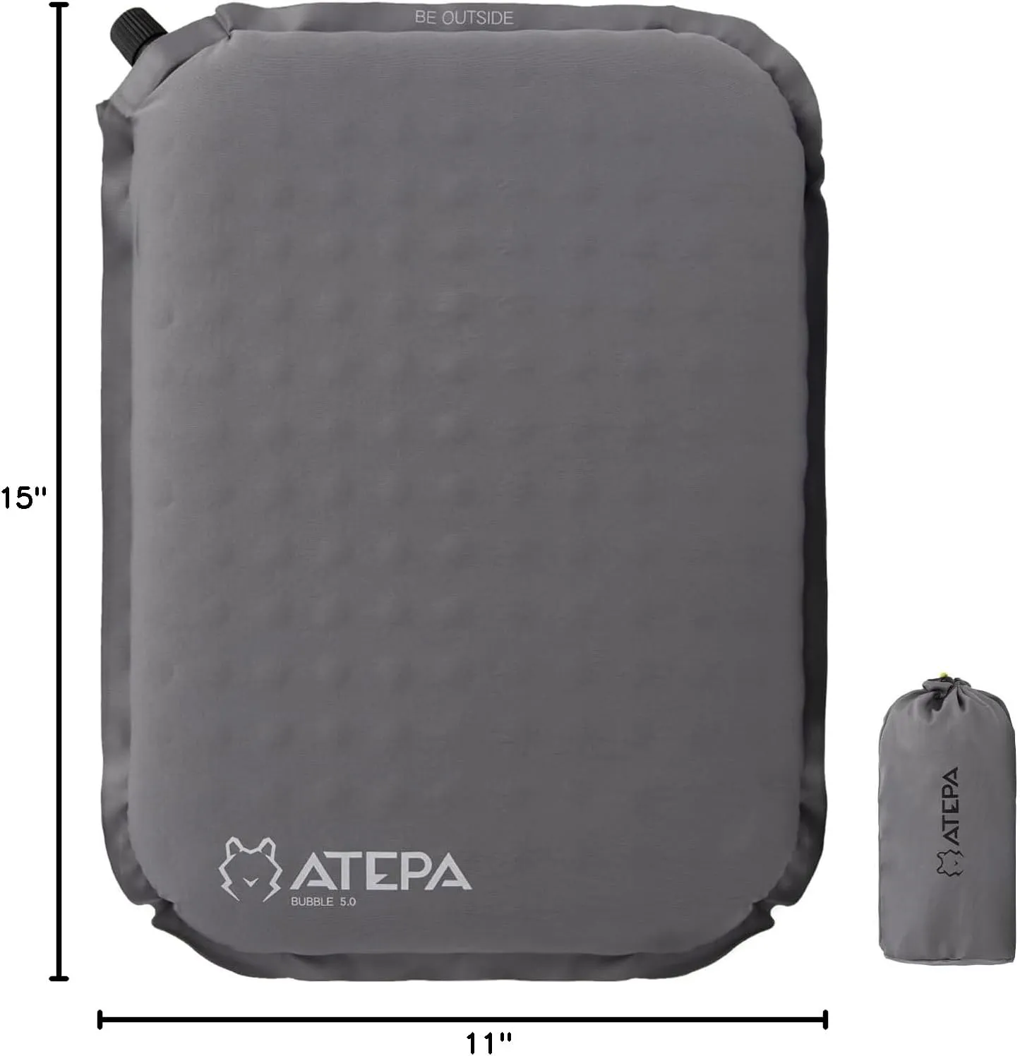 ATEPA Inflatable Stadium Seat Cushion, Self-Inflating Memory Foam Stadium Seats Camping Accessories Chair Pad for Outdoor Airplane Travel Bleacher Patio Backpacking