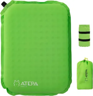 ATEPA Inflatable Stadium Seat Cushion, Self-Inflating Memory Foam Stadium Seats Camping Accessories Chair Pad for Outdoor Airplane Travel Bleacher Patio Backpacking