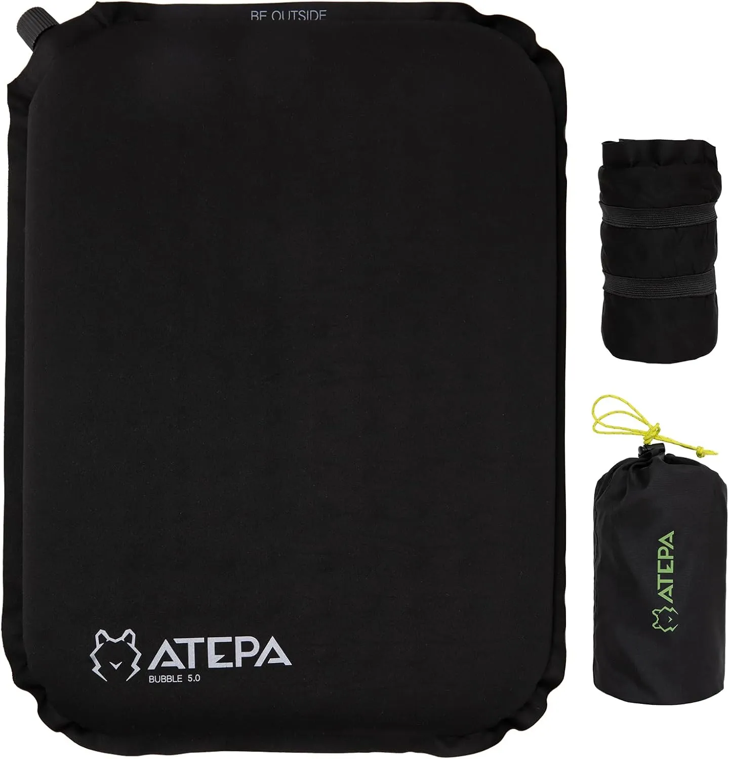 ATEPA Inflatable Stadium Seat Cushion, Self-Inflating Memory Foam Stadium Seats Camping Accessories Chair Pad for Outdoor Airplane Travel Bleacher Patio Backpacking