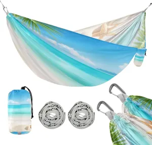 ATTX Sunny Beach Camping Hammock - Lightweight & Portable Hammocks, Heavy Duty 330lbs Capacity for Indoor, Hiking, Backpacking, Travel, Backyard, Beach#168