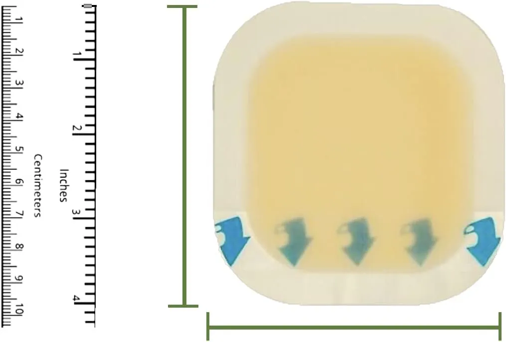 AWD Hydrocolloid Bandages -Sterile Self-Adhesive Hydrocolloid Dressing for Advance Healing | 10-Pack, 4 inch by 4 inch| Flexible, Latex Free, Water Resistant, Comfortable, Light Exudate Wound Patch.