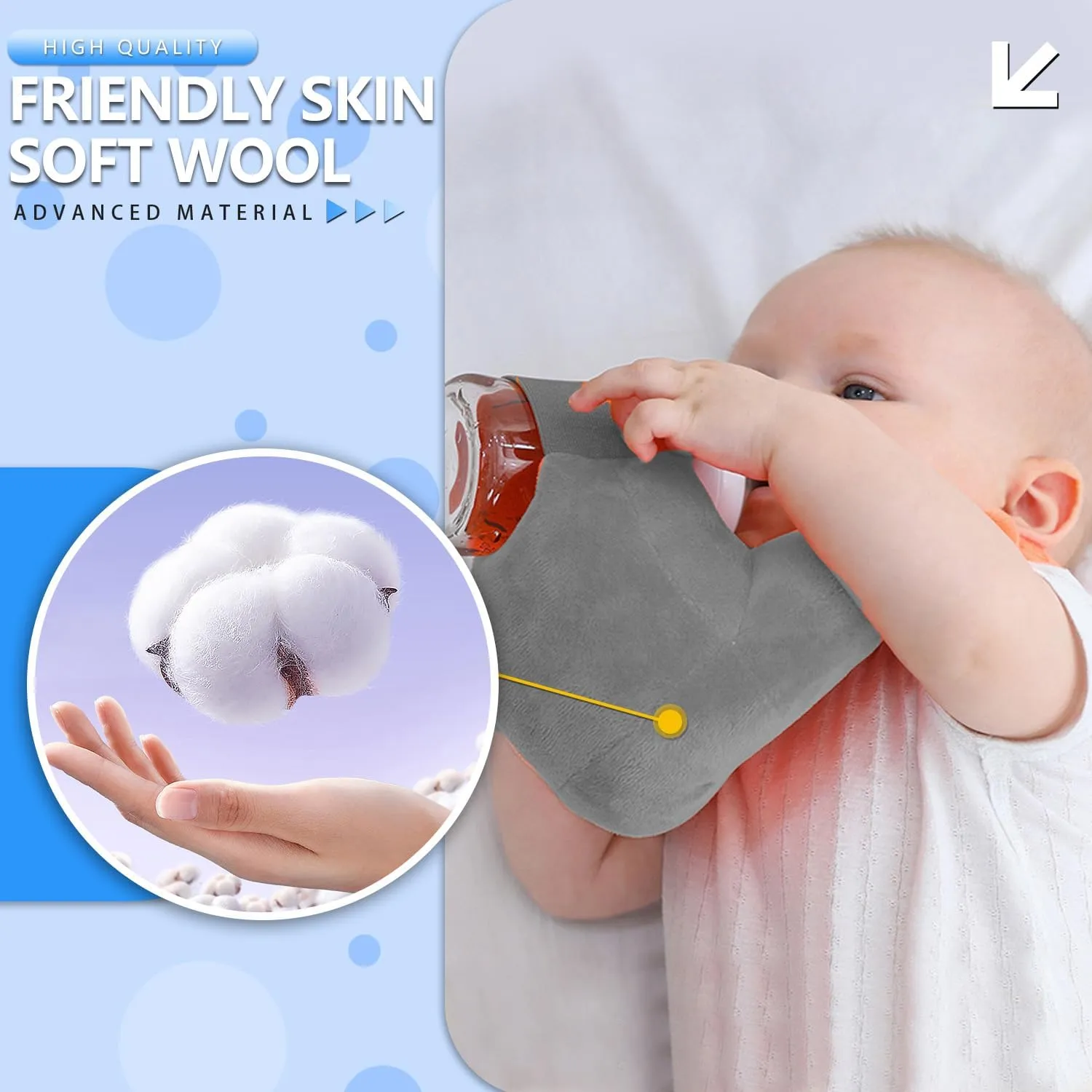 Baby Bottle Holder,Self Feeding Support Pad for Hands Free Bottle Feeding,Drying Rack Bottle (Blue2)