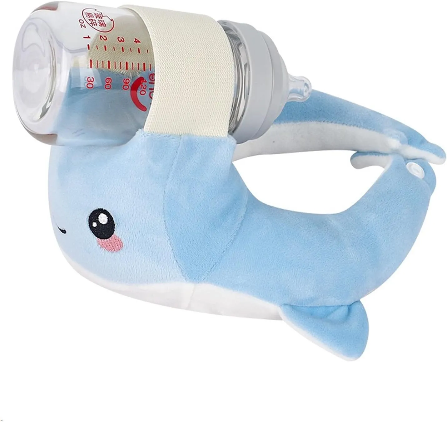 Baby Bottle Holder,Self Feeding Support Pad for Hands Free Bottle Feeding,Drying Rack Bottle (Blue)