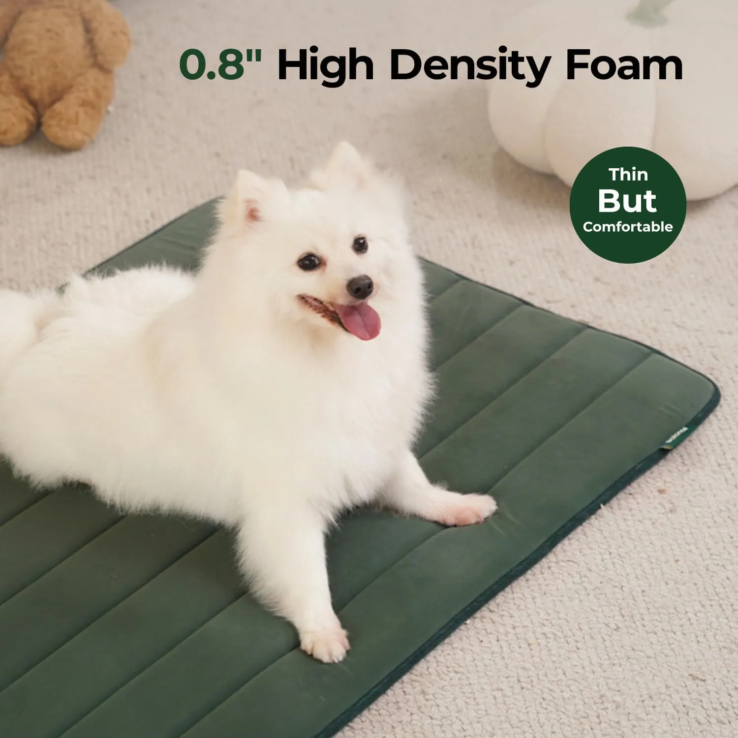 BALANCE Dog Crate Pad, Dog Foam Crate Mat Kennel Pad, Washable Water-Resistant Pet Bed Flat Dogs Cage Mat for Large Dogs