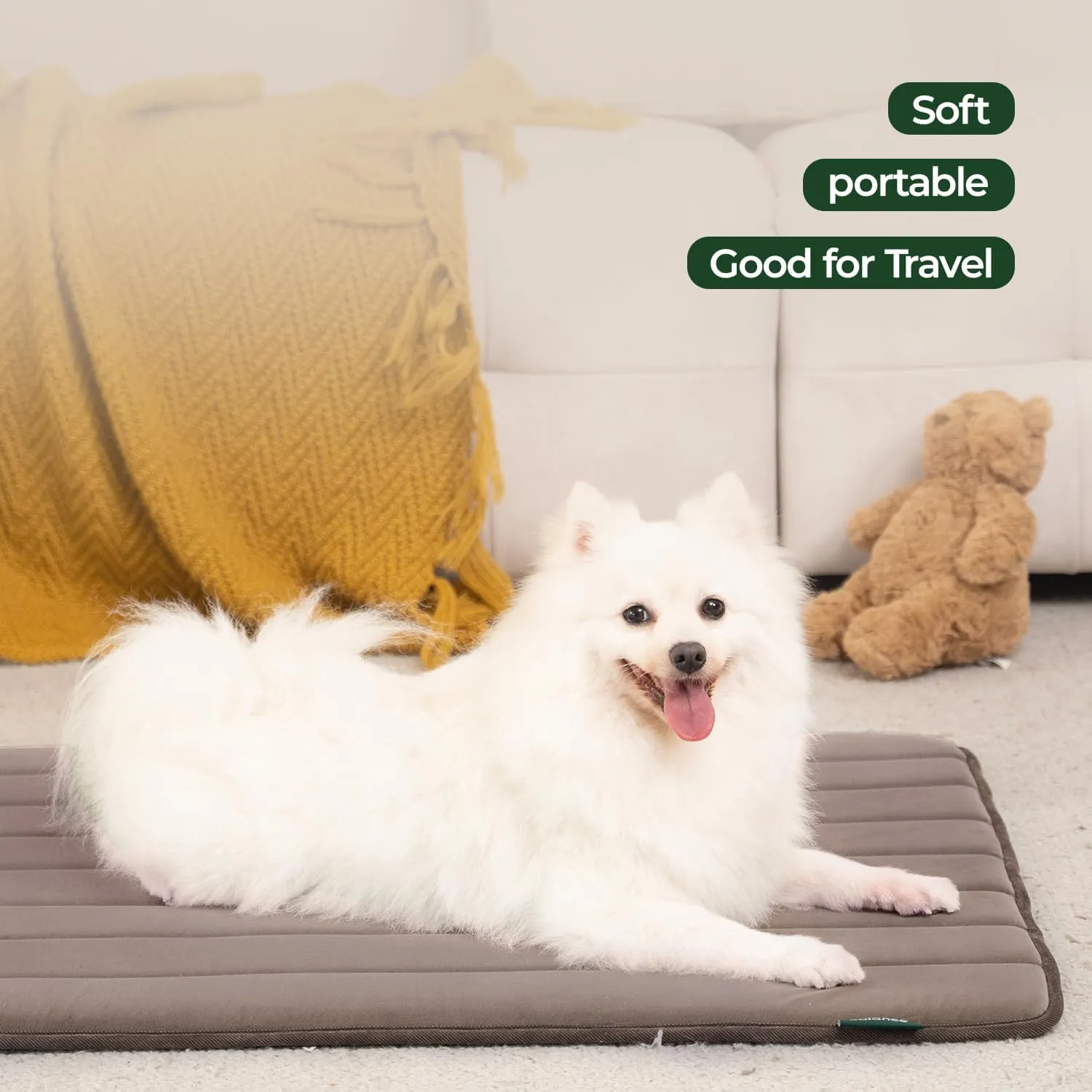 BALANCE Dog Crate Pad, Dog Foam Crate Mat Kennel Pad, Washable Water-Resistant Pet Bed Flat Dogs Cage Mat for Medium Dogs