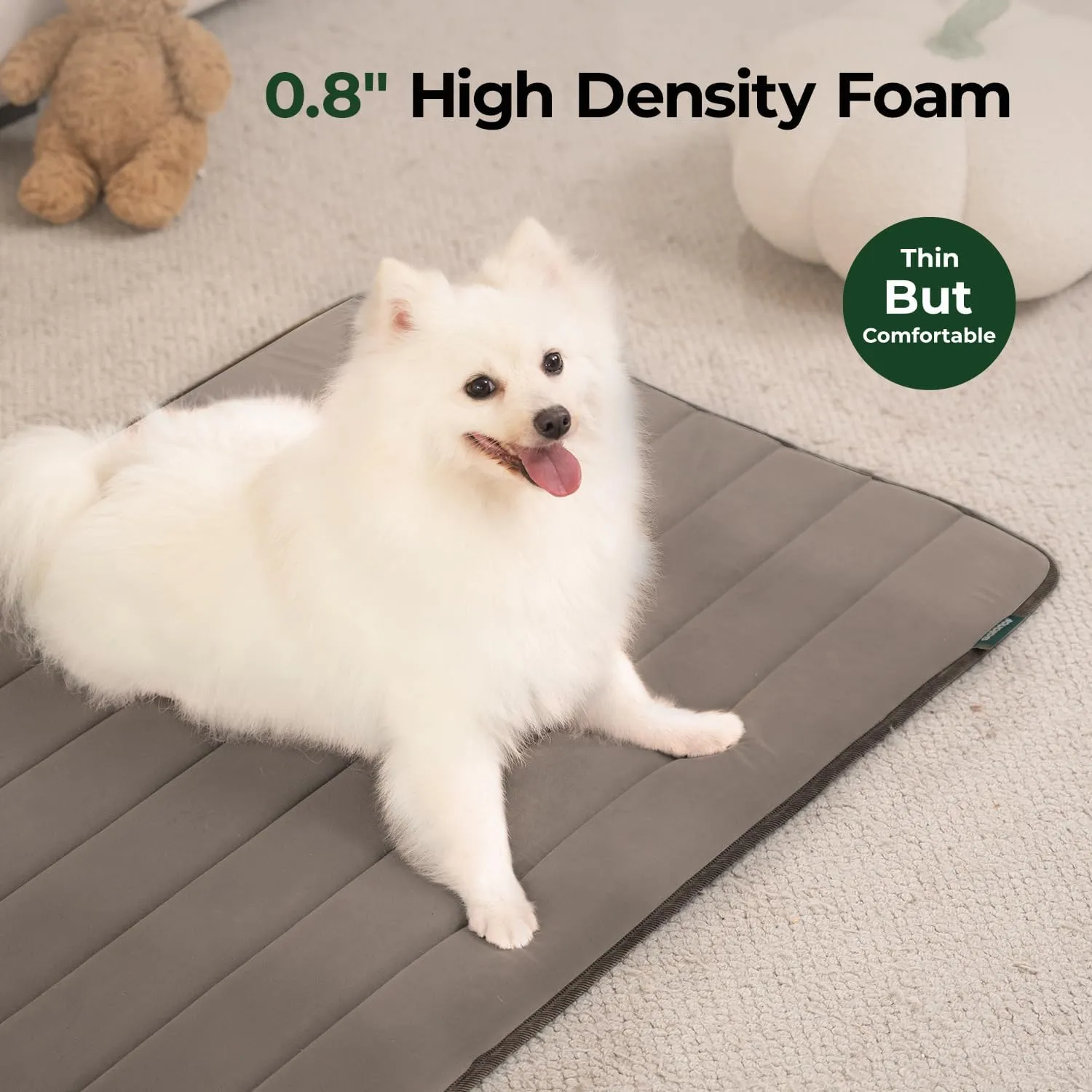 BALANCE Dog Crate Pad, Dog Foam Crate Mat Kennel Pad, Washable Water-Resistant Pet Bed Flat Dogs Cage Mat for Medium Dogs