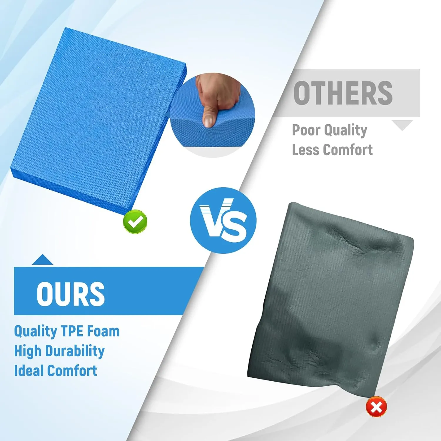 Balance Pad for Exercise,Non-Slip Foam Mat for Fitness,Yoga, Foam Balance Board Physical Therapy, Knee Pad for floor